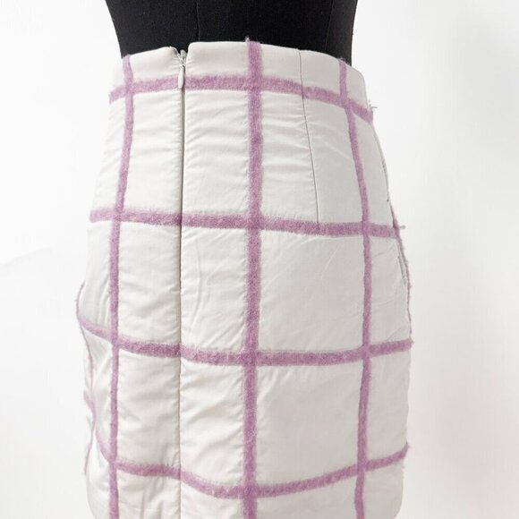 NEW CONDITION 3.1 Phillip Lim fuzzy Grid skirt Angora color - Picture 3 of 10